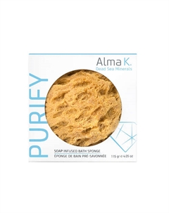 Губка для душа пропитанная мылом Soap Infused Bath Sponge Alma k