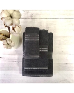 Полотенце махровое Лондон 70х140 см, графит, 100% хлопок, 430г/м Текстиль центр