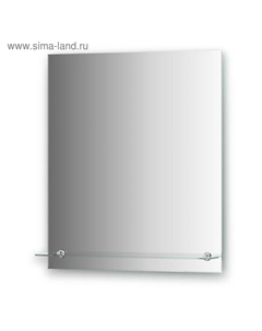 Зеркало с фацетом и полочкой 60×70 см Evoform