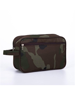 Косметичка дорожная на молнии «», с ручкой, наружный карман, цвет хаки Зфтс
