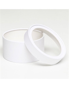 Подарочная коробка тубус «Алмаз» белый, завальцованная с окном, 16×11 см Upak land