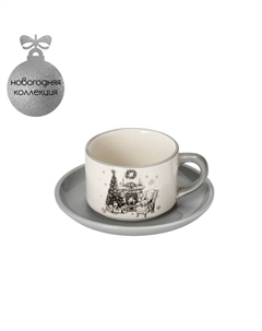 Чайная пара «Хюгге», 2 предмета: чашка 210 мл, блюдце d=15 см Доляна