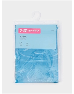 Штора для ванной «Капли», 180×180 см, EVA Доляна