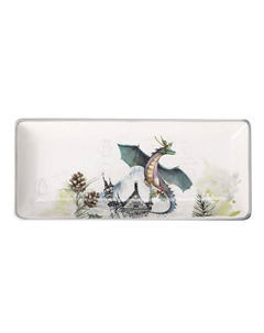 Блюдо сервировочное «Дракоша», 28×12×3.2 см, цвет белый Доляна