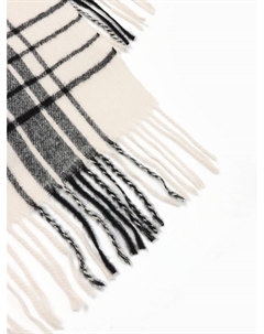 Плед с бахромой «. Клетка», 130×160 см, молочный Этель