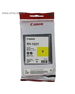 Картридж струйный Canon PFI-102 Y 0898B001 желтый x2уп. для Canon iPF510/605/610/650/655/750/760/765