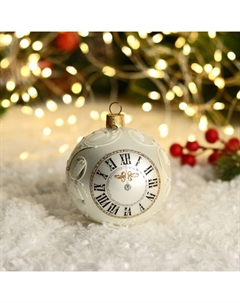Ёлочный шар новогодний «Часы» h=8 см Vitus