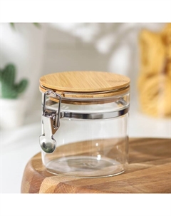 Банка стеклянная для сыпучих продуктов с бугельным замком «Эко», 500 мл, 10×10.3 см Magistro