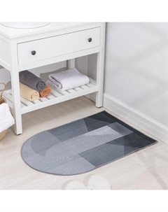 Коврик для ванной «Лира», 50×80 см, цвет серый Доляна