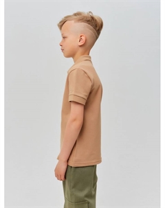 Футболка поло детская : Basic line, бежевая, рост 134 см Minaku