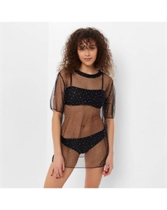 Купальник женский раздельный с туникой цвет чёрный, размер 44 Minaku