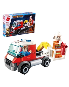 Конструктор Огнеборцы «Спасательная машина», 2 минифигуры и 112 деталей Qman