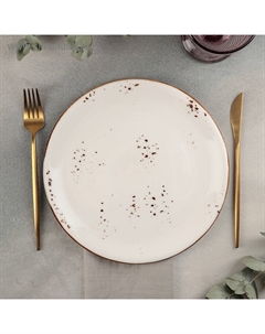 Тарелка обеденная «Элиганс», d=25 см, фарфор, белая By bone