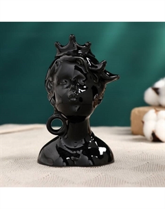 Кашпо - ваза "Поцелуй девочка" 14х10х9см, черное Take it easy