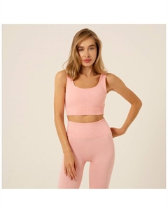 Топ спортивный на широких бретелях женский, размер S, розовый Onlytop