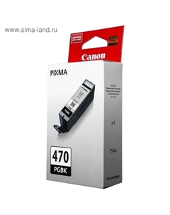 Картридж струйный Canon PGI-470PGBK 0375C001 черный для Canon Pixma iP7240/MG6340/MG5440