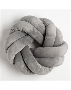 Подушка-узел «», d=33см, цвет тёмно-серый, велюр Этель