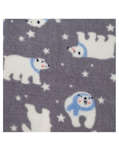 Плед новогодний, 180×200 см, корал-флис, серый Бояртекс