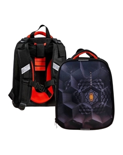 Рюкзак каркасный 38*30*16 эргоном.спинка,"Соты" 82144Б Stavia