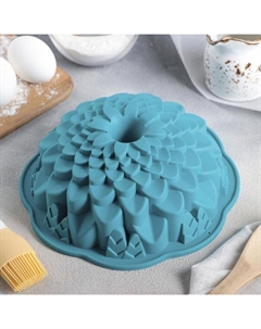 Форма для выпечки «Хризантема», силикон, 22×7.5 см, цвет МИКС Доляна