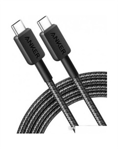 Кабель PowerLine 322 USB Type-C - USB Type-C A81F5G11 (0.9 м, черный) Anker