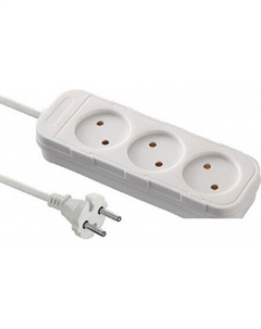 Удлинитель 62003 (3 м, белый) Electraline