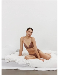 Бюстгальтер женский розовый с цветочным принтом Mark formelle