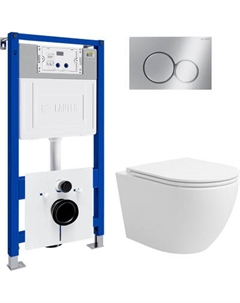 Унитаз подвесной с инсталляцией Lauter Vortex 2110830 с кнопкой 219701E