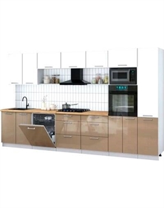 Кухонный гарнитур Интерлиния Мила Gloss 3.6-ПМ1