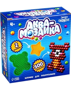 Развивающая игра Школа талантов Аквамозаика. 500 шариков. 2 основы / 9879301