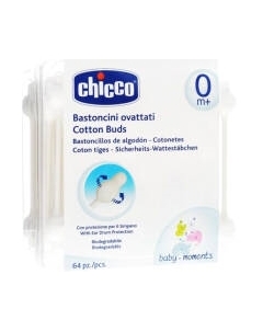 Ватные палочки Chicco Baby Moments с ограничителем