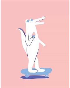 Картина Stamprint Крокодил на скейте / CD016