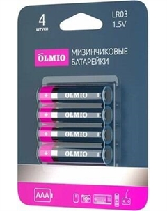 Комплект батареек Olmio AAA/LR03 Alkaline