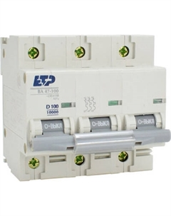 Выключатель автоматический ETP ВА 47-100 3P 100А (D) 10кА / 11549 Etp
