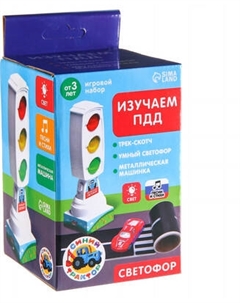 Развивающий игровой набор Синий трактор Светофор с машинкой Изучаем ПДД / 7492680