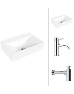 Умывальник со смесителем Lauter 21887B + Velvet 21СК696С с сифоном 21635CH