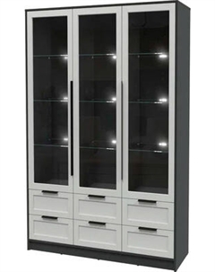 Шкаф с витриной Интерлиния Концепт Тренд КТ-ШВ3 с подсветкой