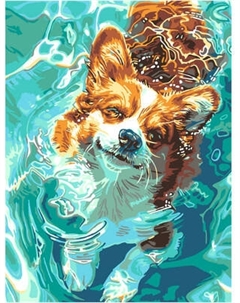 Картина по номерам Lori Веселое купание / Кпн-415