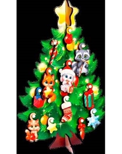 Развивающий игровой набор Лесная мастерская Новогодняя елочка / 4276276