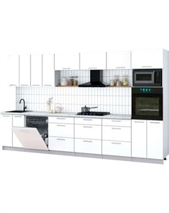 Кухонный гарнитур Интерлиния Мила Gloss 3.6-ПМ1-2