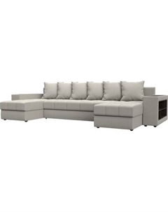 Диван П-образный Лига Диванов Дубай полки справа / 122542 Лига диванов