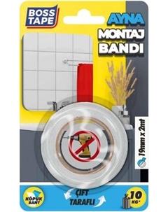 Скотч двухсторонний Boss Tape Вспененный для зеркал влагостойкий 19мм / MMT19x2 Boss tape