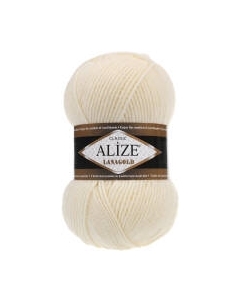 Пряжа для вязания Alize Lanagold 49% шерсть, 51% акрил / 01