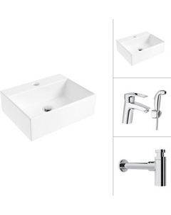 Умывальник со смесителем Lauter 21344 + Spray 21CK308C с сифоном 21635CH