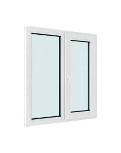 Окно ПВХ Brusbox Futuruss Двухстворчатое Поворотно-откидное правое 3 стекла