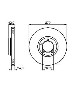 Тормозной диск Bosch 0986478166
