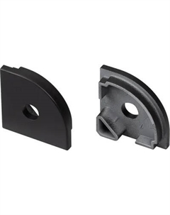 Заглушка для профиля Arlight SL-KANT-H20 BLACK с отверстием / 049405