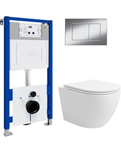 Унитаз подвесной с инсталляцией Lauter Vortex 2110830 с кнопкой 219701J
