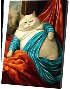 Картина по номерам Школа талантов Уставший кот / 9898636