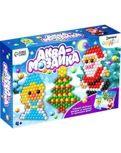 Развивающая игра Эврики Дед Мороз и Снегурочка. Аквамозаика с декорациями / 4378611